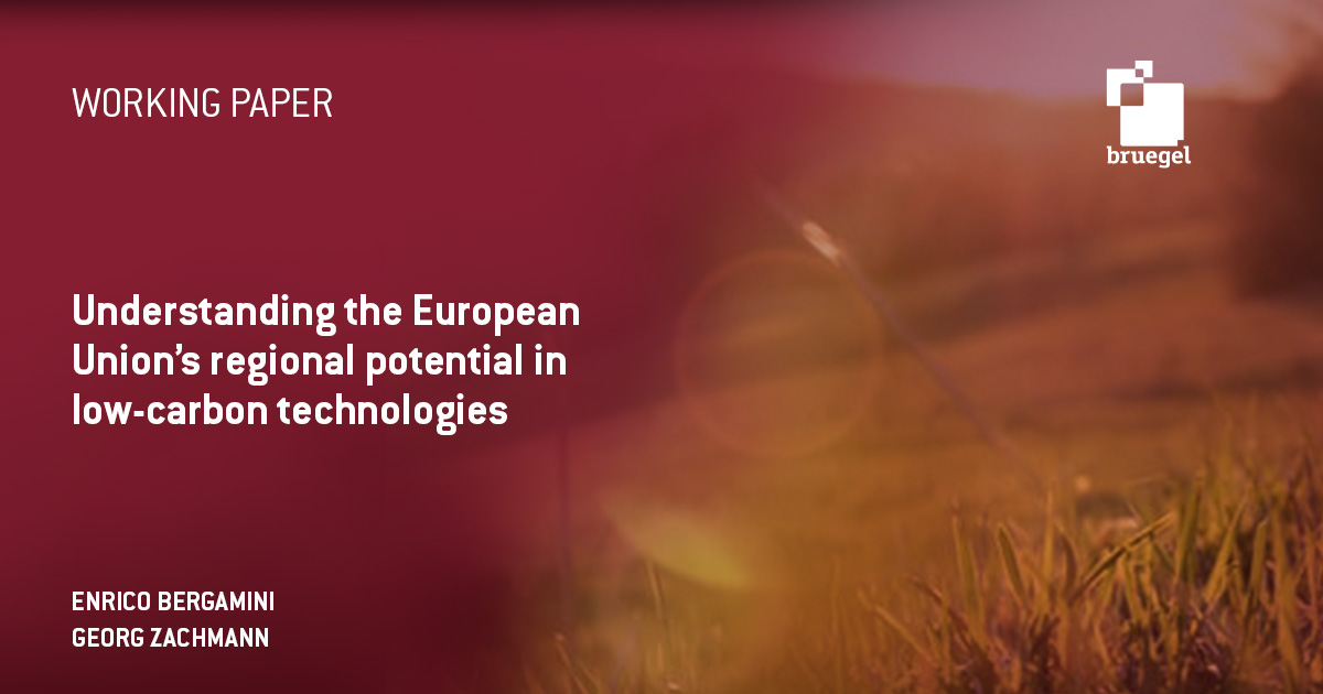 Understanding the European Union’s regional potential in low-carbon technologies