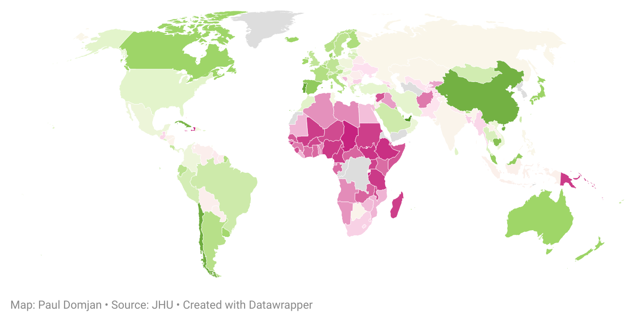 As I expected at the beginning of 2022, vaccine colonialism means that Africa is the global vaccination laggard